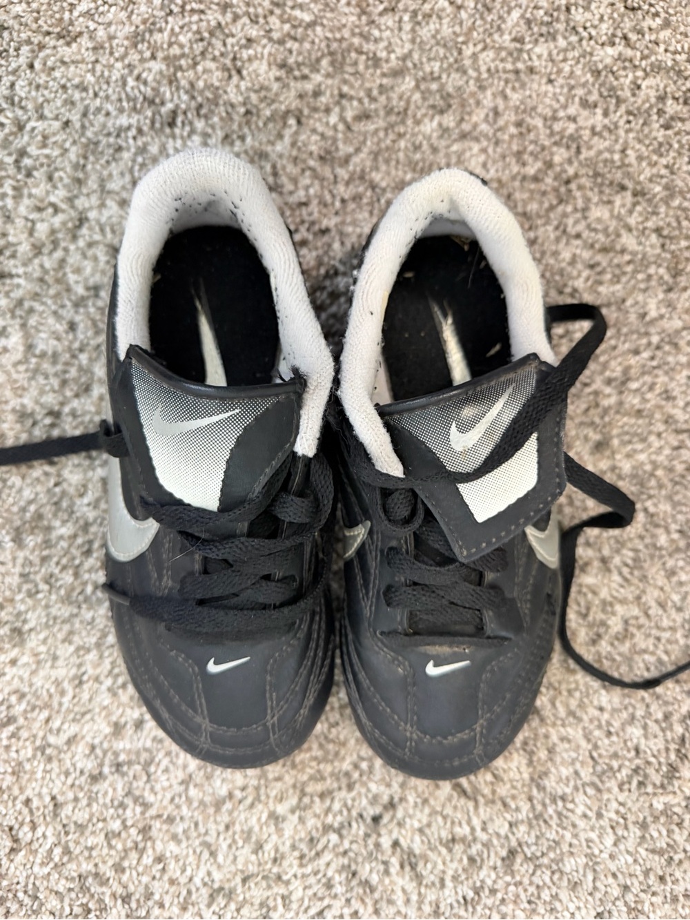 Nike Kids Black & White Cleats